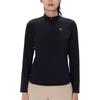 KOLON SPORT Серия для хайкинга Outdoor Эластичная футболка с длинным рукавом и полумолнией с логотипом, приталенная, женские топы LKZT4WNO02