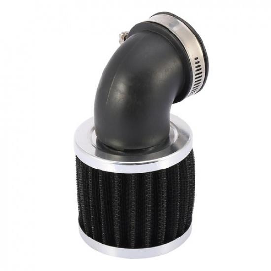 Universal 45mm Inlet Dia 90 Degree Bend Clamp-on Motorcycle Air Intake Filter