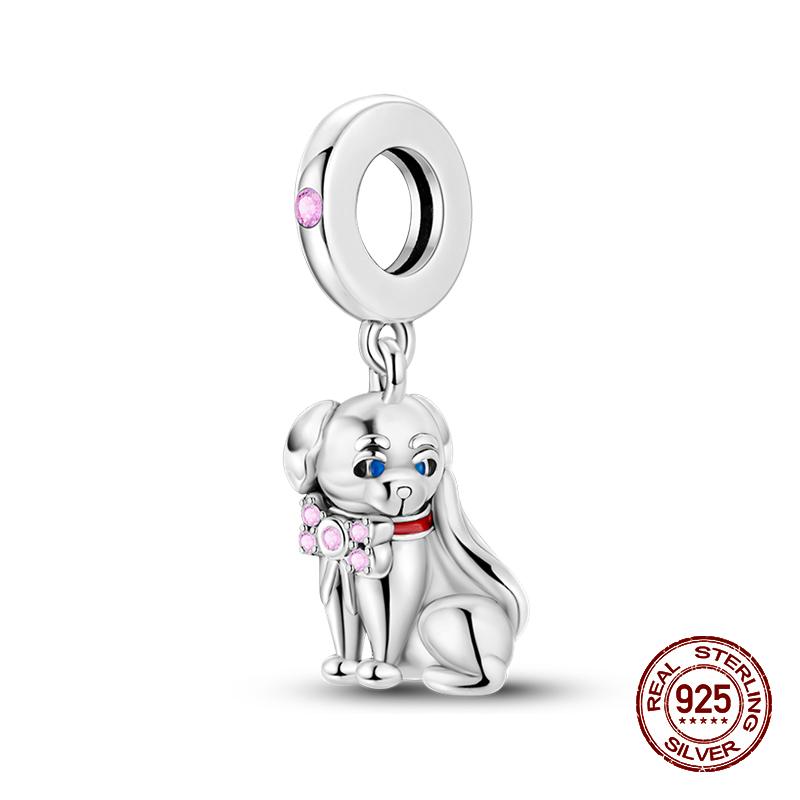 100% стерлингового серебра 925 пробы, лев, собака, слон, светлячок, кошка, дерево жизни, подвески в виде животных, подходят для оригинальных браслетов 925, ювелирные изделия своими руками