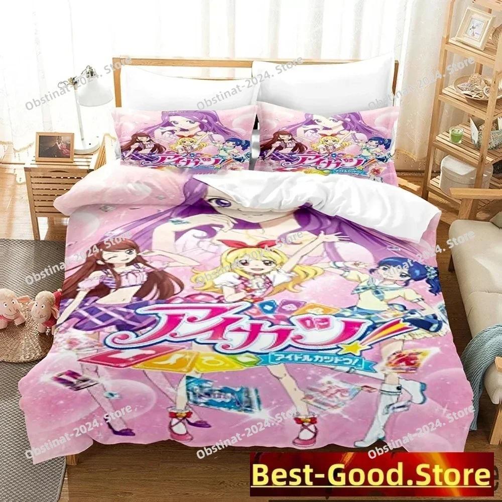 3D Принт Aikatsu Idol Activity Аниме Постельное Белье Мальчики Девочки Полуторный Двуспальный Кинг Сайз Пододеяльник Наволочка Кровать мальчики Взрослый