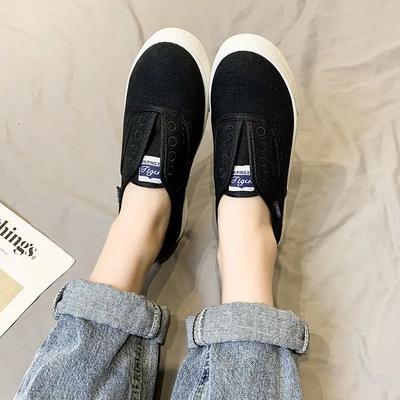 Модная женская парусиновая белая обувь Chaussures Балетки Кроссовки Молодежные Девушки Новые Все Подходят Дышащие Слипоны Лоферы