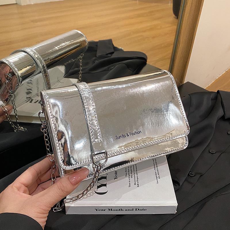 Высококачественная модная сумка-мессенджер через плечо, зимняя универсальная сумка в иностранном стиле с цепочкой, маленькая квадратная женская сумка