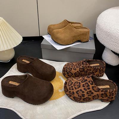 Ретро полутапочки женские на одной педали осенние новые для улицы пробка сумка голова тапочки женские