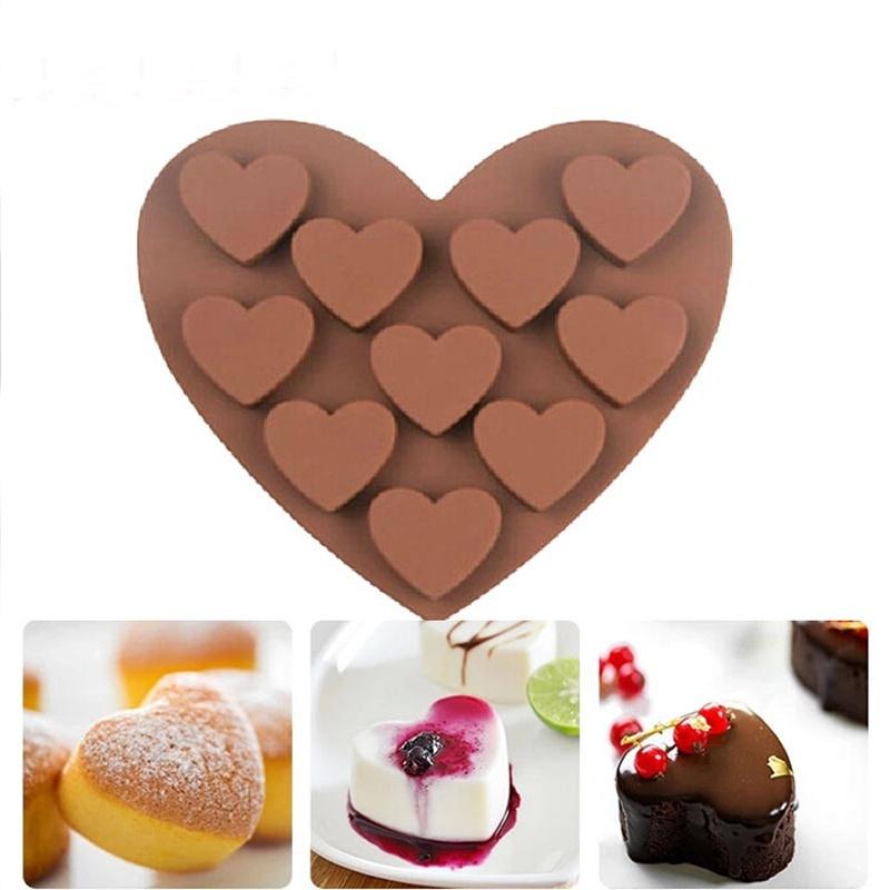 Новые силиконовые формы в форме сердца для помадки, шоколадная форма для кухни, 1 шт.