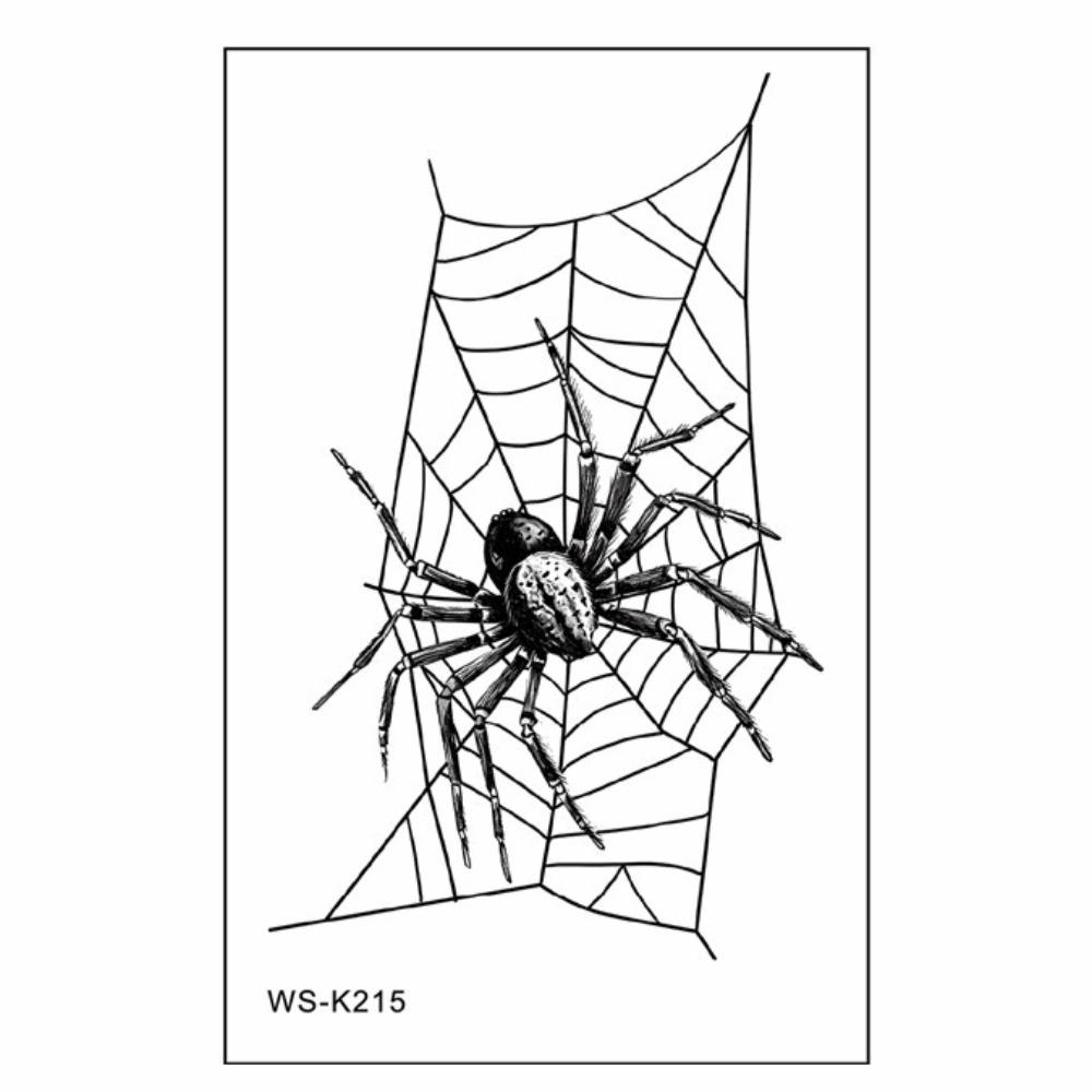 Waterproof Spider Tattoo Realistic Halloween Face Tattoo Body Art Body Tattoo Stickers Face Makeup