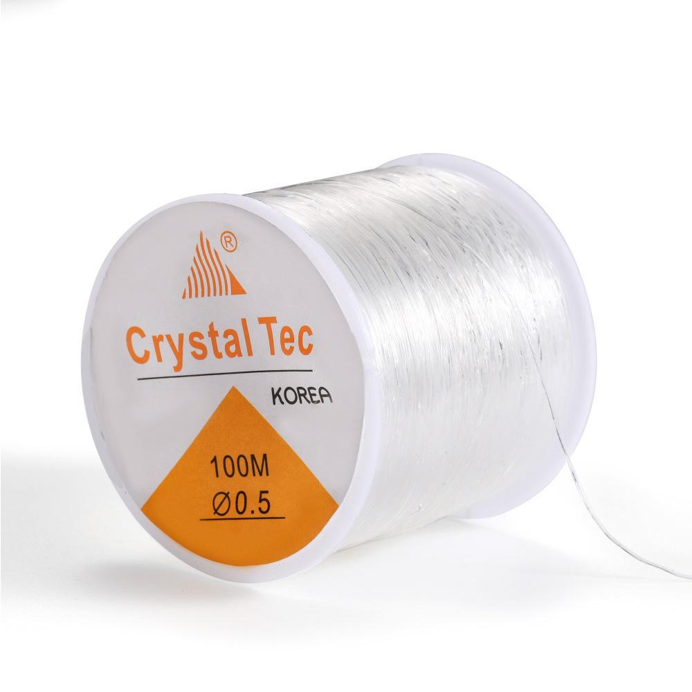 DIY Crystal Beading Line: Transparent Elastic Jewelry Cord for Bracelets & Beads