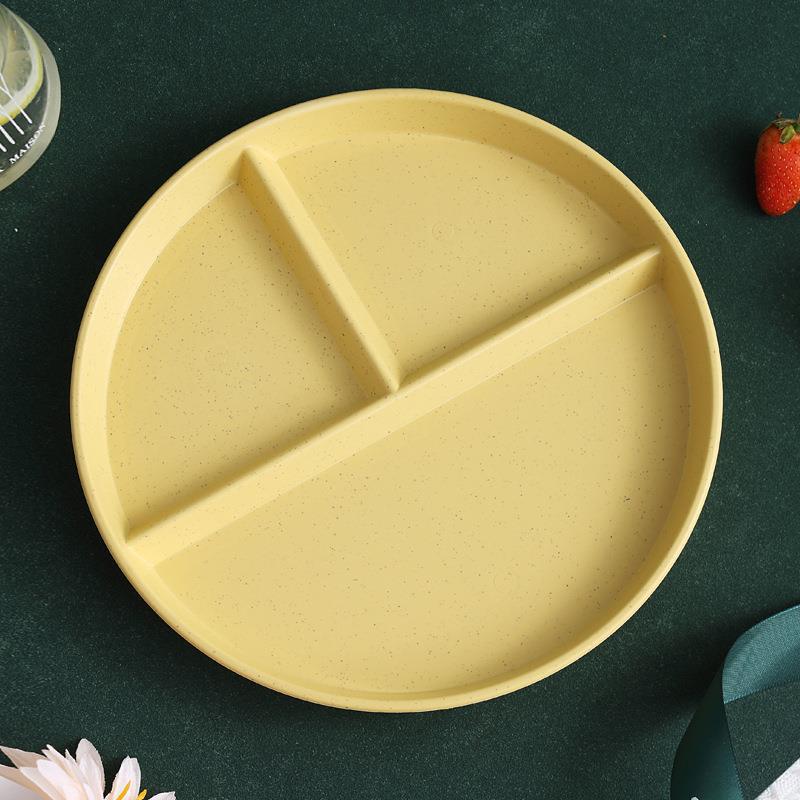 Домашняя посуда для завтрака, детская тарелка для еды с тремя отделениями, небьющаяся тарелка для похудения