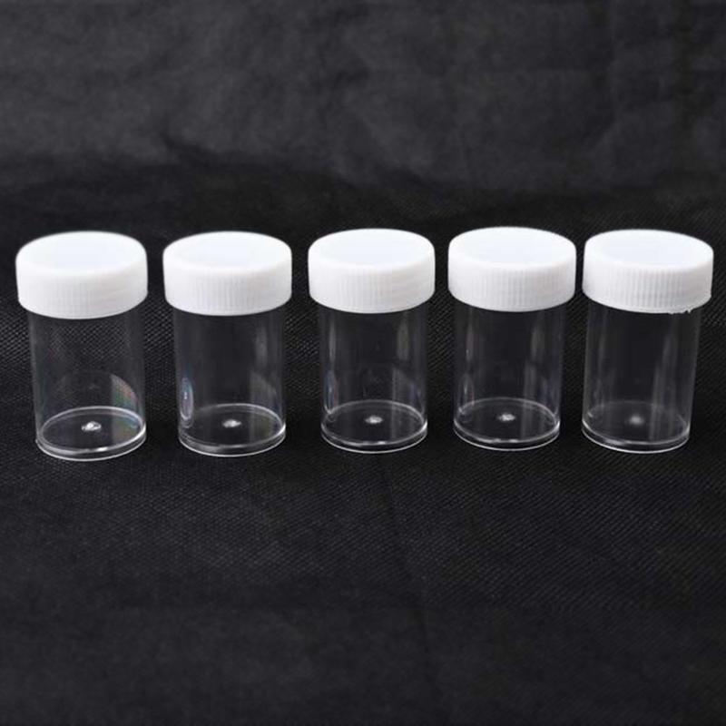 5 шт./лот Портативная косметическая баночка Пустая баночка Пластиковая коробка Контейнер для хранения Макияж Нейл-арт Бисер Круглая Прозрачная Бутылка для хранения