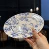 Керамические тарелки в ретро-французском стиле, легкие, роскошные, для ресторана, десерта, домашняя тарелка, изысканные блюда, обеденная тарелка, изысканная посуда