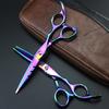 Professional 6 '' Rainbow Gem Hair Scissors Haircut Scissor Thinning Barber Makas Cutting Shears Hairdresser Scissors