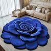 Floral Floor Mat Non-Slip Absorbent Bathroom Rug 3D Realistic Flower Pattern Floor Rug