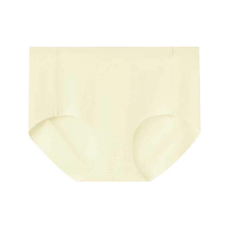 Однотонные трусики из ледяного шелка, бесшовное нижнее белье для женщин, удобные дышащие трусы