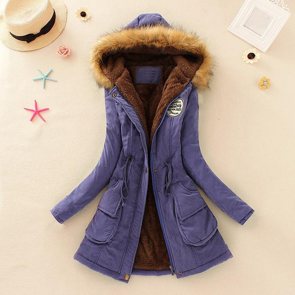 Winter Womens Warm Coat Hooded Jacket Slim Winter Outwear Coats