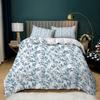 Leaf Flower Print Three-Piece Kit Quilt Cover Small And Fresh