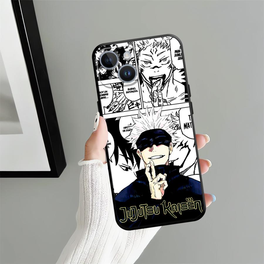 Аниме J-Jujutsu K-Kaisen Чехол для iPhone 12 17 16 Pro Max 7 8 15 Plus X XS XR 13 Mini 11 14 17Air SE Мягкая задняя крышка телефона