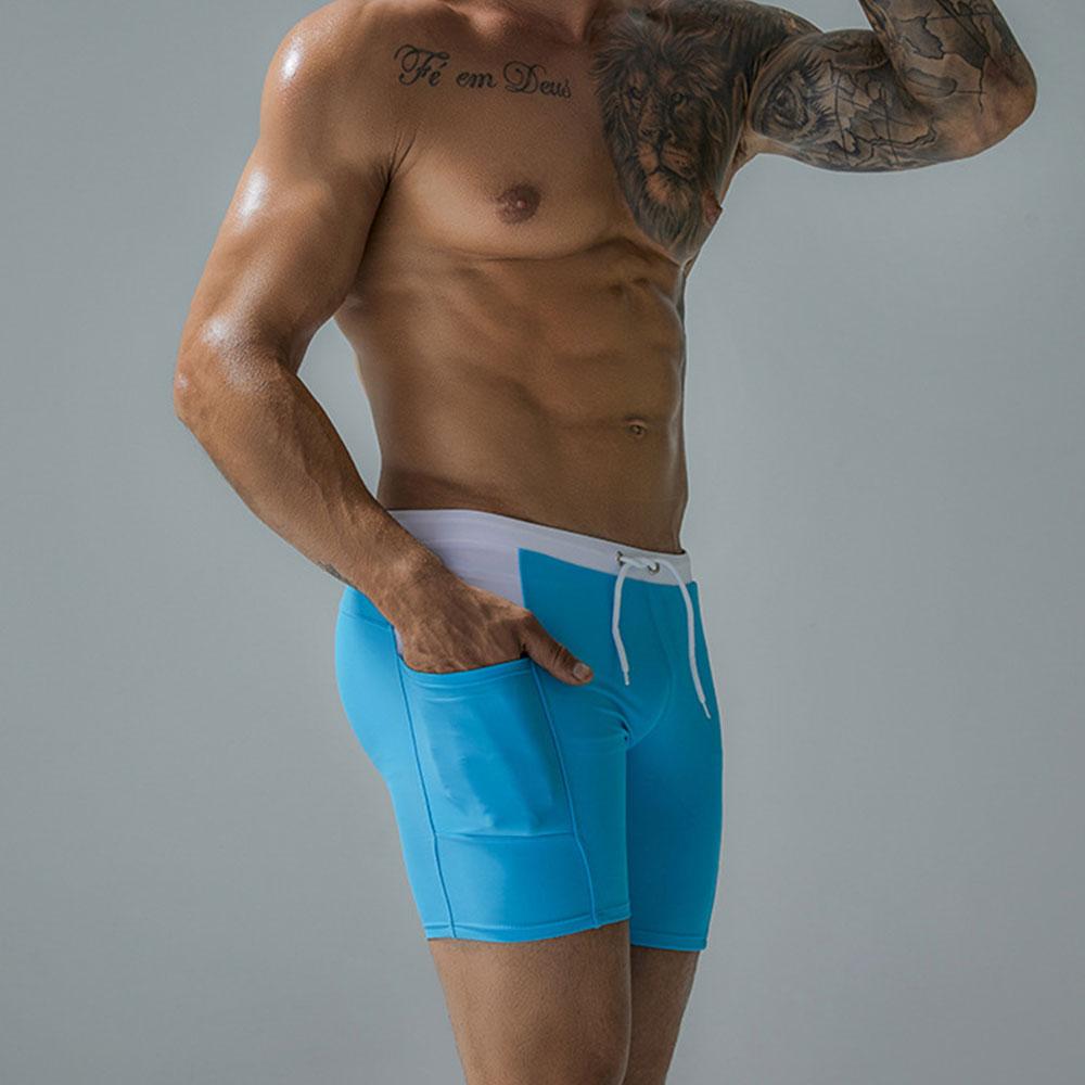 Мужские водонепроницаемые быстросохнущие шорты, купальник с карманами, брюки для серфинга, купальный костюм, пляжный бассейн
