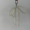 Lovely Pearl Beaded Bowknot Keychain Pendant Bag Phone Pendant Women Backpack Handbag Charm Lovely Hangings Decoration