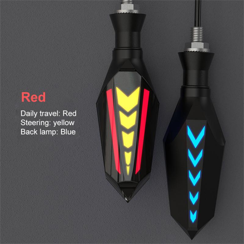Double Side Flowing Turn Signal Motorcycle LED Turn Signal Flasher Light Built-in Relay Flashing Blinker Universal M10 Bolt IP65