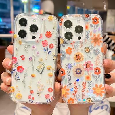 Для чехла для телефона IPhone15promax для Apple 14 Защита от падений 13 Высокопрозрачный Сад 12 Защитный чехол