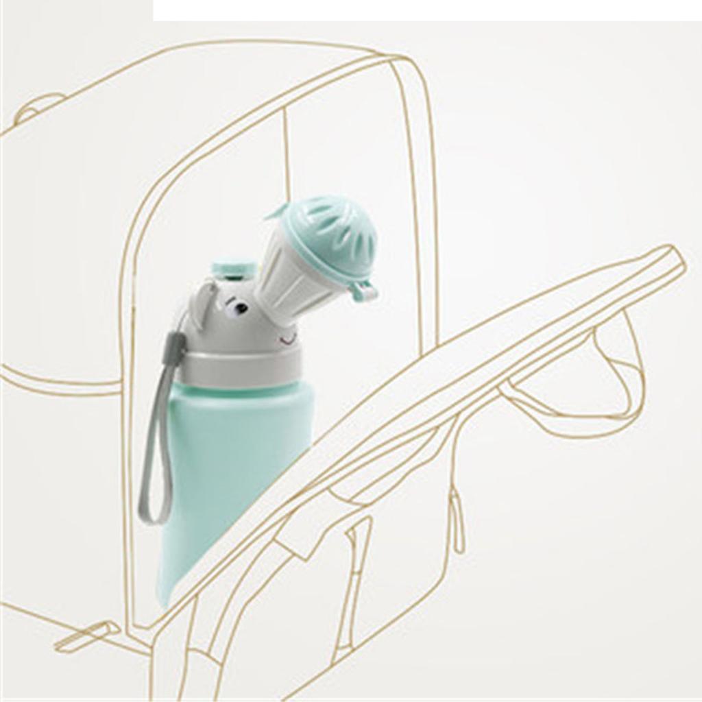 500ml Infant Emergency Urinal Portable Washable Child Urinal for Travel Car Camping Blue for Boy