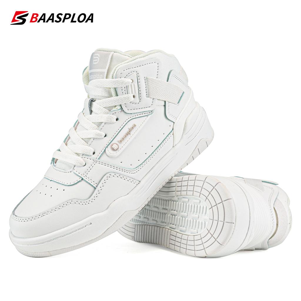 BAASPLOA Women Winter Sneakers New Fashion Plush Leather Walking Shoes for Woman Warm Casual Sneakers Non-Slip Shoe 2023