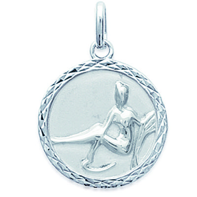 [J6007] - Серебряный кулон «Virgin» (родиевое покрытие) - 18 мм