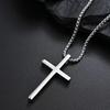 New Religion Christian Simple Necklace for Women Men Virgin Mary Jesus Cross Pendant Chains Fashion Zircon Length 60/70CM