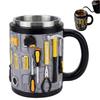 3D Toolbox Design Coffee Cup Stainless Steel Water Cup Funny Mechanic Mug  Gifts for Men