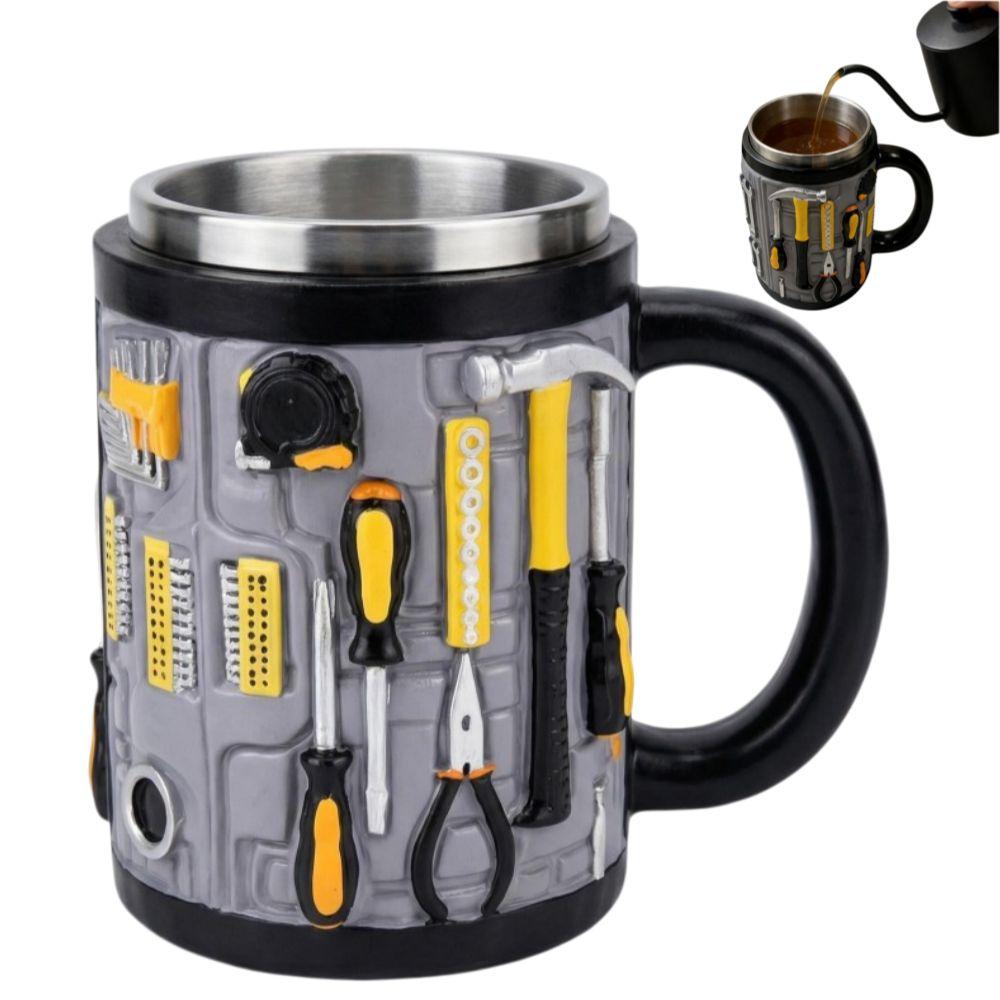 3D Toolbox Design Coffee Cup Stainless Steel Water Cup Funny Mechanic Mug  Gifts for Men