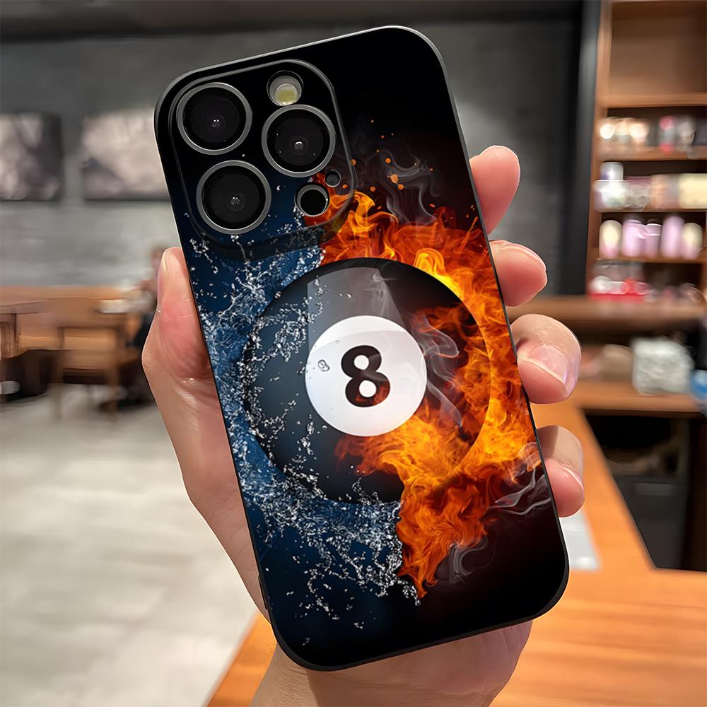 Модный Бильярдный Номер 8 Чехол для Телефона Для IPhone 17 Pro Max 15 Pro 16 14 Plus 12 13 Mini 11 Pro Ударопрочный Мягкий Чехол