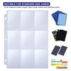 30 Pcs 9 Pocket Card Sleeves Trading Card Binder Holder Clear Plastic Game Card Album Storage Pages for Game Celebrity Collection Cards Idol Photos