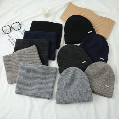 Мужская шапка, уличный шарф, защищающий от холода, теплый костюм, осенне-зимняя езда, универсальная вязаная шапка от холода, ретро шапка-бини, трендовая