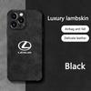 Автомобиль Для Lexus Эмблема Замша Все Включено Чехол Для Телефона Для iPhone 16 15 13 14 12 Pro Max Mini 8 XR XS 16 Plus 15Pro MAX Чехол Оболочка