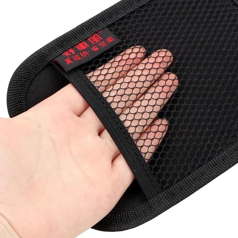 Автомобильная кожаная сетчатая сумка из ткани Оксфорд, сетка для хранения, органайзер для салона автомобиля, телефоны, монеты, ключи, инструменты для автоматической укладки, инструменты для уборки