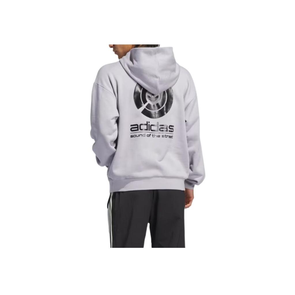 adidas Оригинальная графическая толстовка Мягкая удобная винтажная толстовка с длинным рукавом Унисекс толстовки Серая JE1803