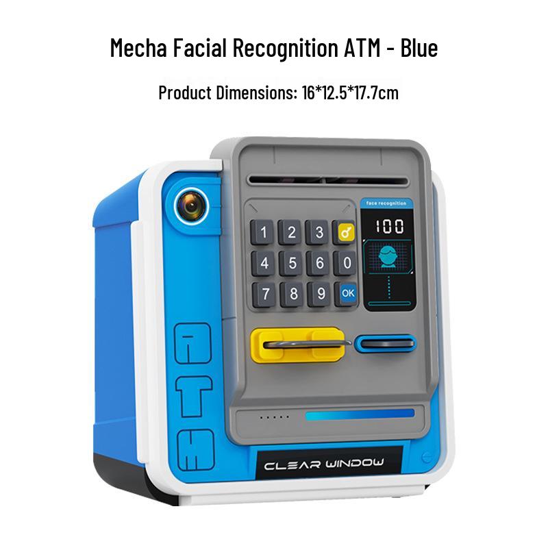 Children's ATM Savings Box: Automatic Deposit & Withdraw, Password-Protected Money Box for Boys & Girls.