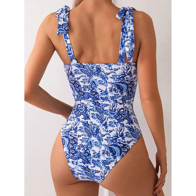 Новый слитный купальник Сексуальный купальник с мультяшным принтом Женский купальный костюм Пляжный купальник с открытой спиной Монокини Купальник Женский