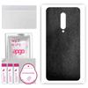apgo Protective Skin Sticker for the Back Compatible with OnePlus 7 Pro 5G, Wrap Film, Foil, Vinyl - Pattern Black Leather