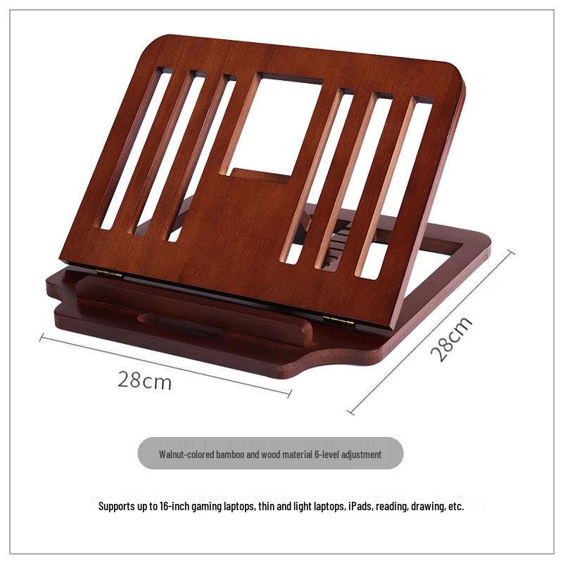 2025 Portable Solid Wood Folding Laptop & Tablet Stand with Cooling Riser