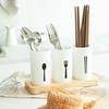High-grade Chopsticks Storage Rack White Spoon Fork Drain Box Flatware Organizer  for Kitchen