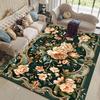 European Flower Carpets for Living Room Plant Pattern Decoration Carpet Home Sofa Area Foot Mat Bedroom Non-slip Soft Large Rugs