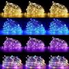 1m-30m LED String Light 8 Colors Fairy Lights LED Copper Wire Battery Powered for Wedding Party Christmas Decor Holiday Garland