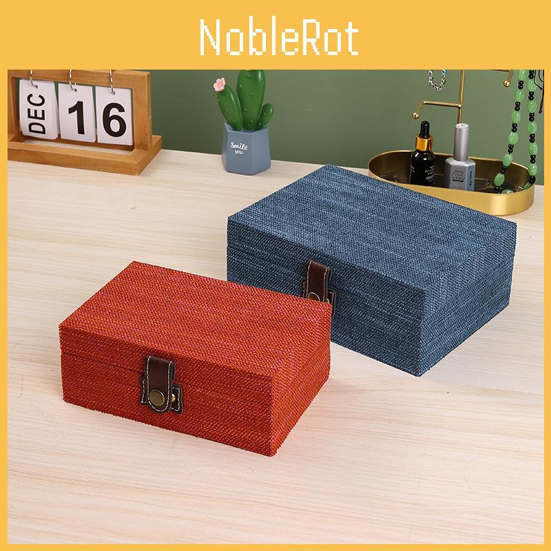 Desktop Organizer Wooden Box With Lid For Home Office Accessories Gift Storage