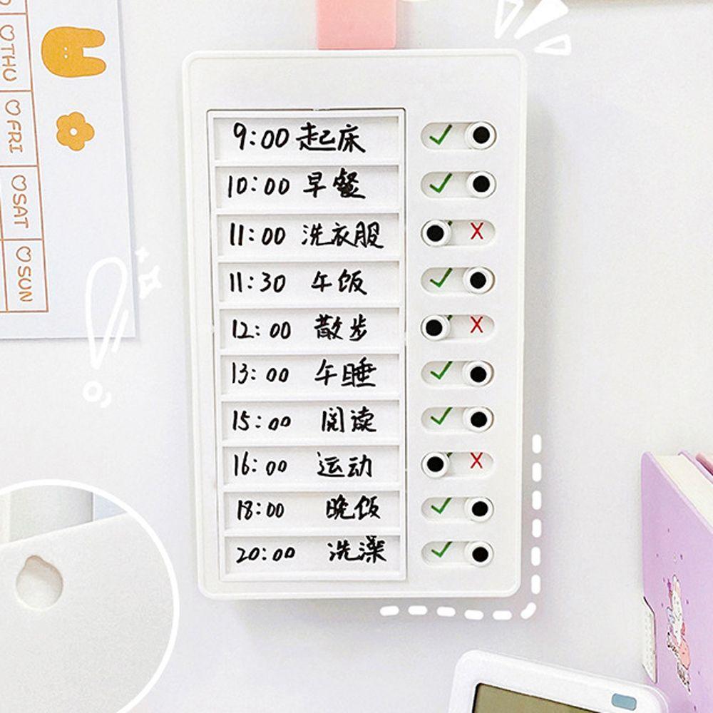 Children's Self-discipline Punch Card Student Message Checklist Chore Chart Memo Plastic Board