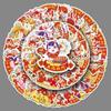 50 Оригинальных Поздравлений с Китайским Новым Годом Года Лошади China-Chic Красные Водонепроницаемые Наклейки