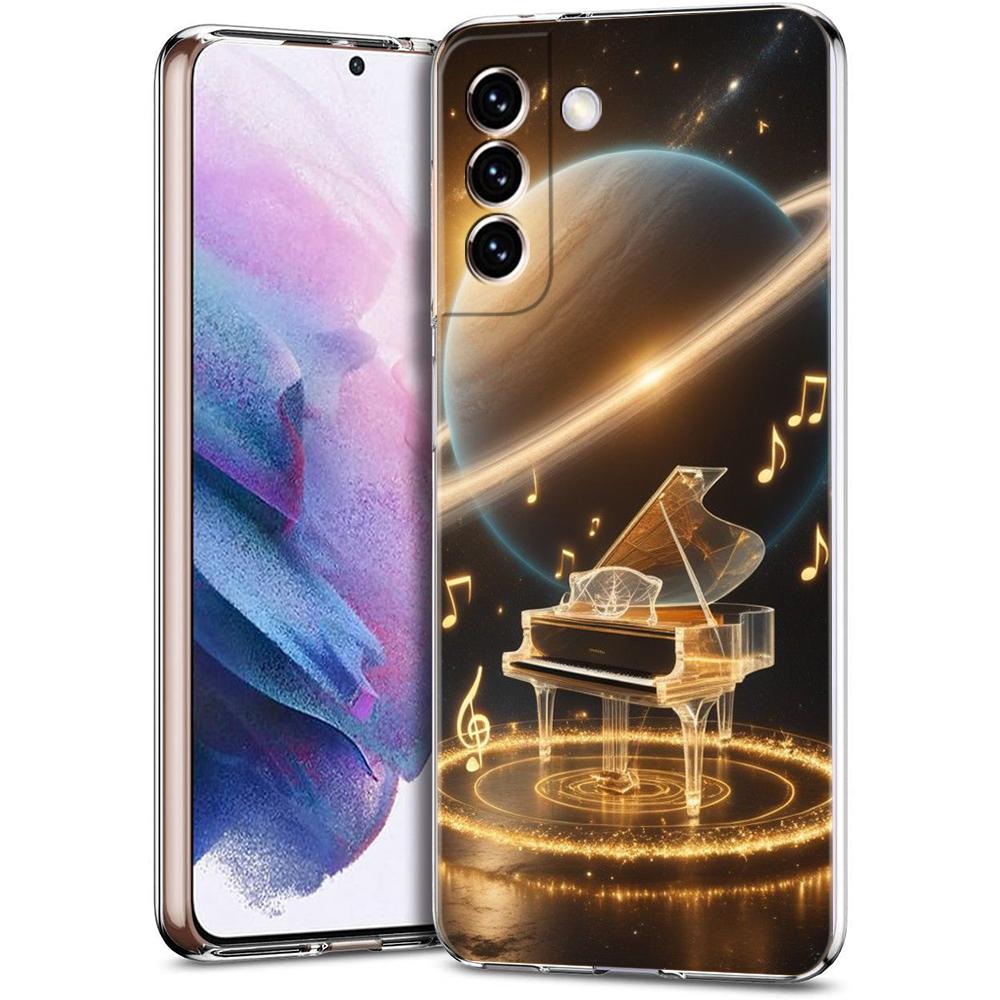 Прозрачный чехол-бампер для телефона Samsung Galaxy S25 S24 S23 S22 S20 S21 FE Ultra S24 S23 S10 S10E Plus 5G с рисунком мультяшной планеты