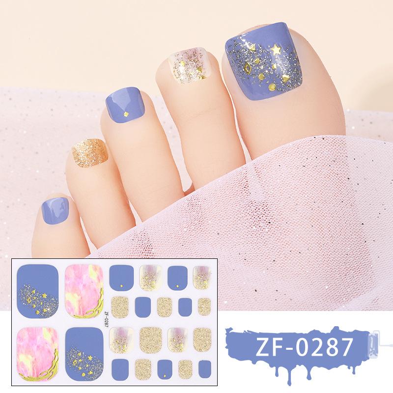 New Foot Stickers, Nail Art Stickers, Waterproof Onion Powder 5D Imitation Diamond Toenail Stickers