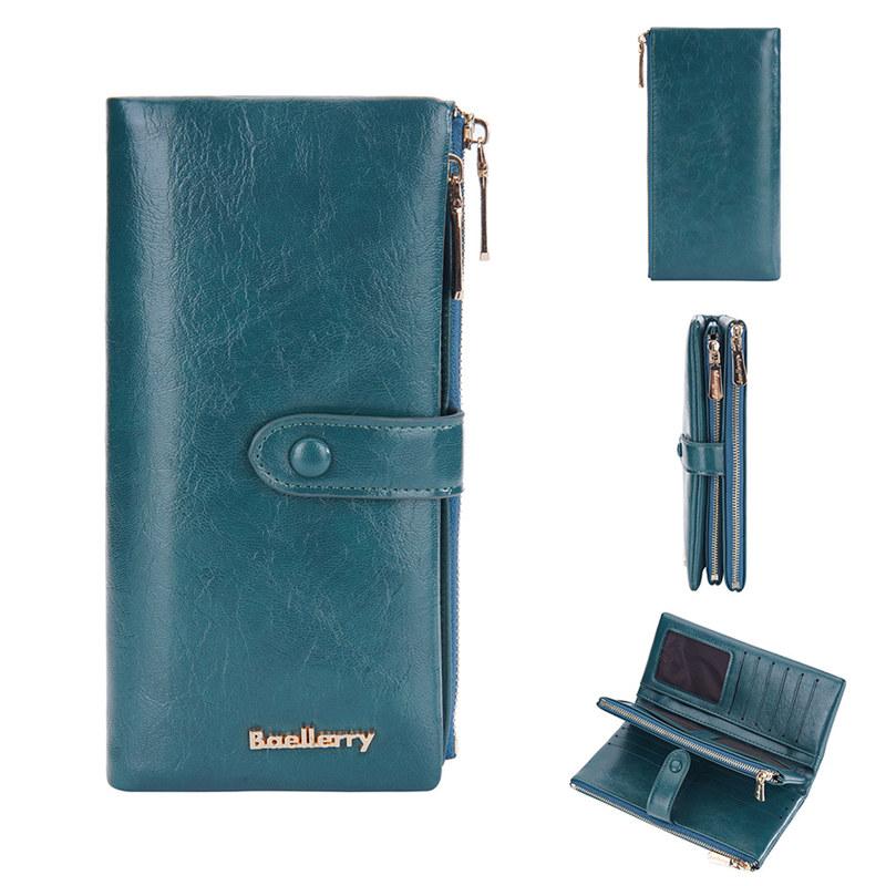 Baellerry Artificial Leather Long Wallets for Women Fashion Card Holder Ladies Zipper Coin Purse GZW