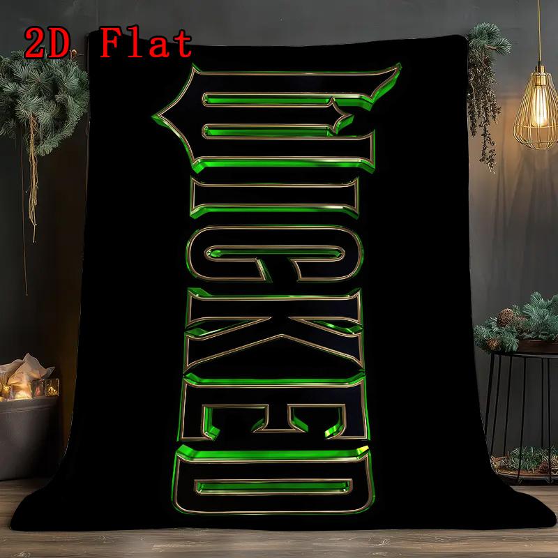 Wicked 2D Flat Pattern Flannel Blanket High quality All Seasons Warmth and Comfort Perfect for Christmas Gifts.MMT0918099