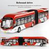 1/32 Alloy Diecast Beijing Bus Model Toys Large Double Section Articulated Sightseeing Tour Bus Sound Light Pull Back Boy Birthday Gifts